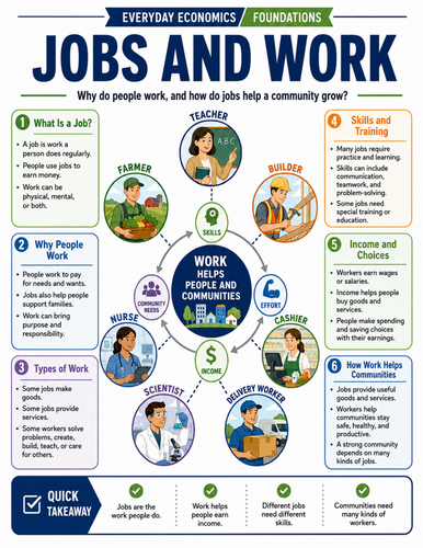 Jobs and Work I Educational Poster