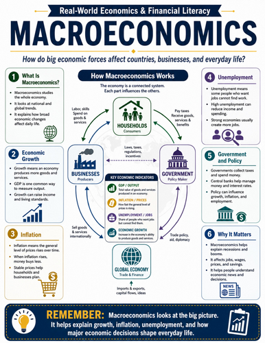 Macroeconomics I Educational Poster