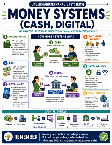 Money Systems I Educational Poster