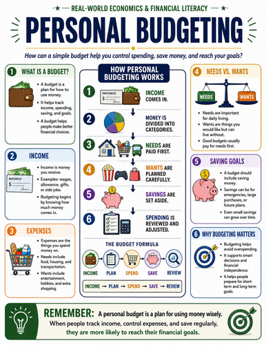 Personal Budgeting I Educational Poster