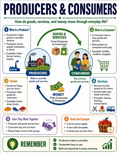 Producers & Consumers I Educational Poster