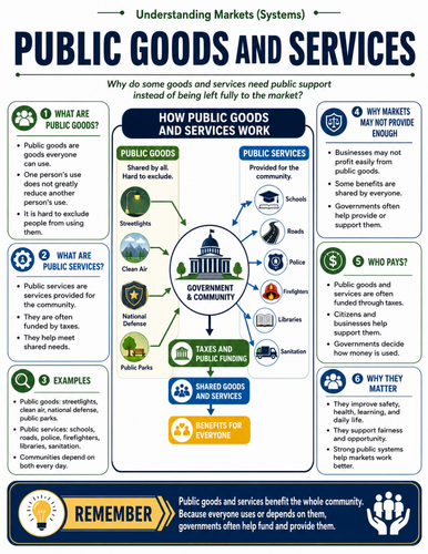 Public Goods and Services I Educational Poster