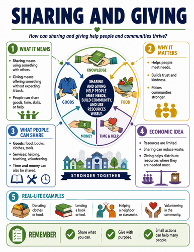 Sharing and Giving I Educational Poster