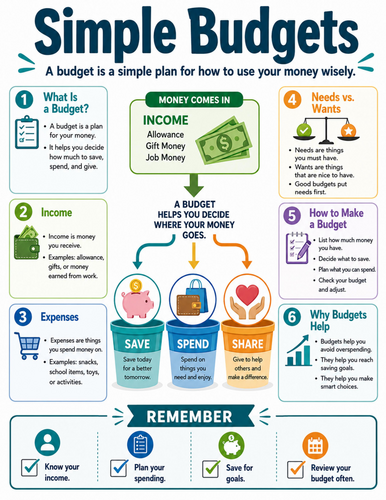 Simple Budgets I Educational Poster