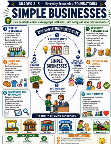 Simple Businesses I Educational Poster