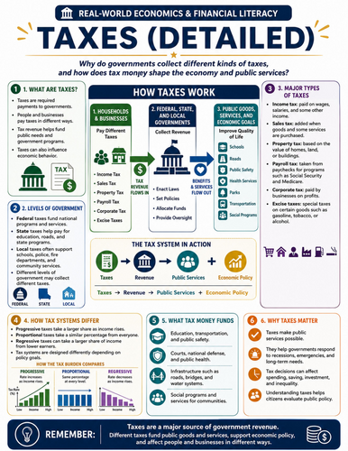 Taxes - Detailed I Educational Poster