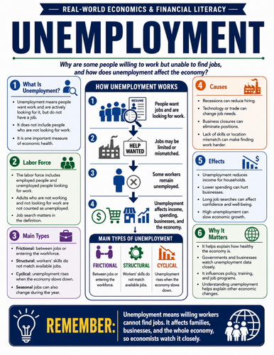 Unemployment I Educational Poster