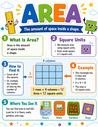 Area I Elementary School Poster I Classroom Decor