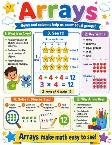 Arrays I Elementary School Poster I Classroom Decor