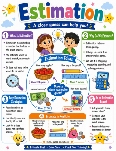 Estimation I Elementary School Poster I Classroom Decor