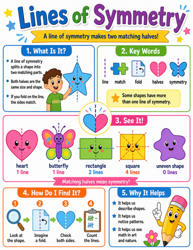 Lines of Symmetry I Elementary School Poster I Classroom Decor
