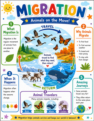 Migration I Elementary School Poster I Classroom Decor