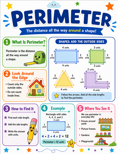 Perimeter I Elementary School Poster I Classroom Decor