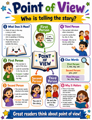 Point of View I Elementary School Poster I Classroom Decor
