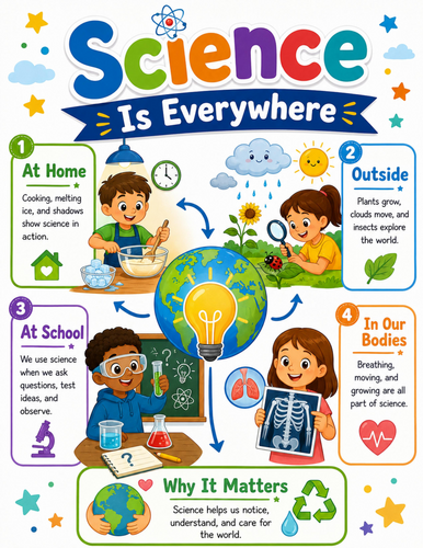 Science is Everywhere I Elementary School Poster I Classroom Decor