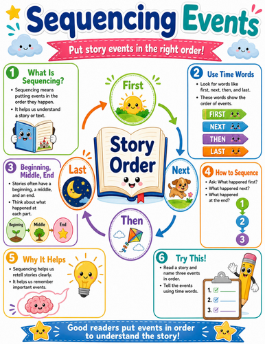 Sequencing Events I Elementary School Poster I Classroom Decor