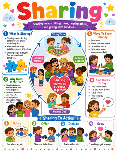Sharing I Elementary School Poster I Classroom Decor