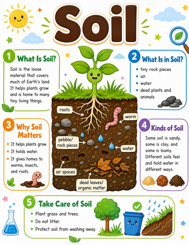 Soil I Elementary School Poster I Classroom Decor