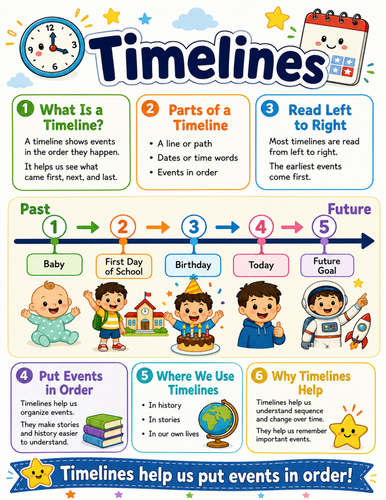 Timelines I Elementary School Poster I Classroom Decor