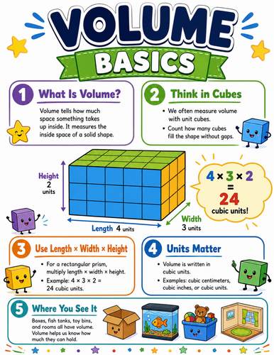 Volume Basics I Elementary School Poster I Classroom Decor