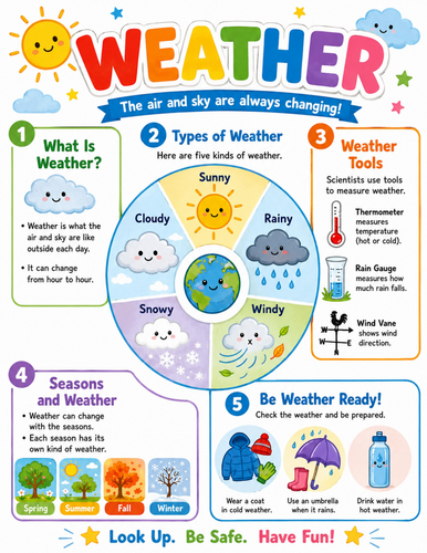 Weather I Elementary School Poster I Classroom Decor