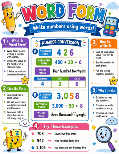 Word Form I Elementary School Poster I Classroom Decor