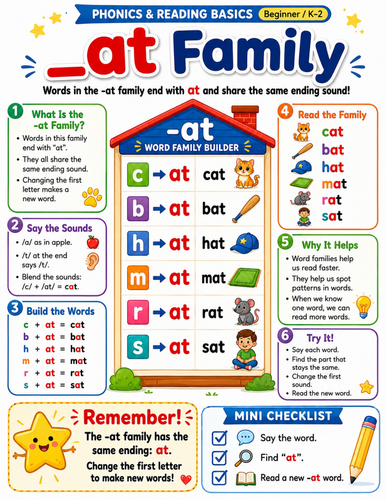 ELA I -at Family I Educational Poster