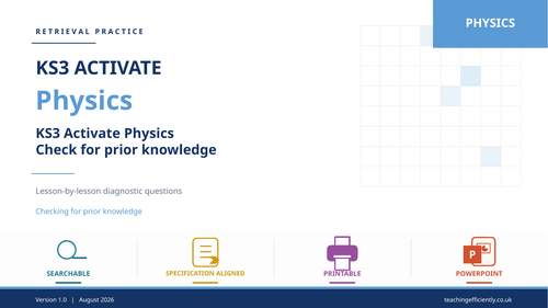 Check for prior knowledge KS3 Activate Physics