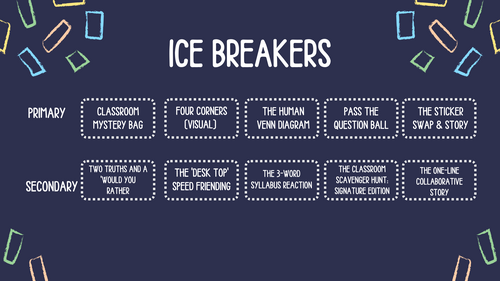 Back to School Icebreakers Pack | Primary & Secondary Warm-Up Activities | Low-Prep
