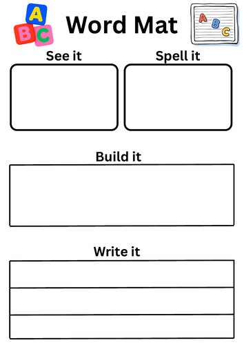 CVC word mat