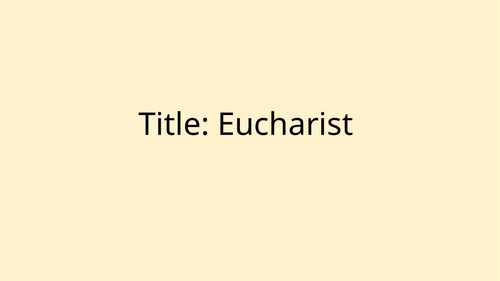 AQA GCSE Christian Practices: Sacraments
