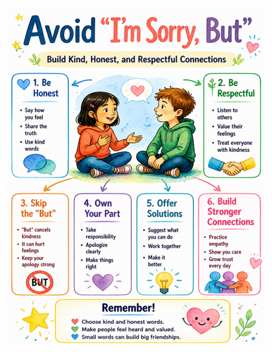 Avoid “I’m Sorry, But” I Educational Poster I Classroom Decor