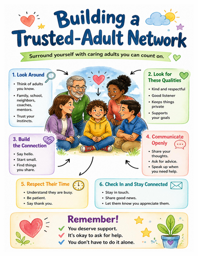 Building a Trusted-Adult Network I Educational Poster I Classroom Decor