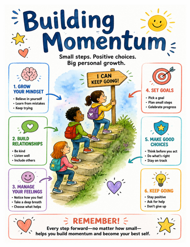 Building Momentum I Educational Poster I Classroom Decor