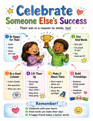 Celebrate Someone Else’s Success I Educational Poster I Classroom Decor