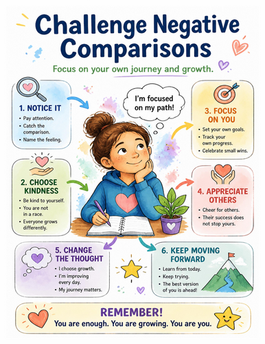Challenge Negative Comparisons I Educational Poster I Classroom Decor