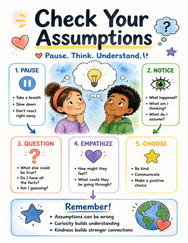 Check Your Assumptions I Educational Poster I Classroom Decor
