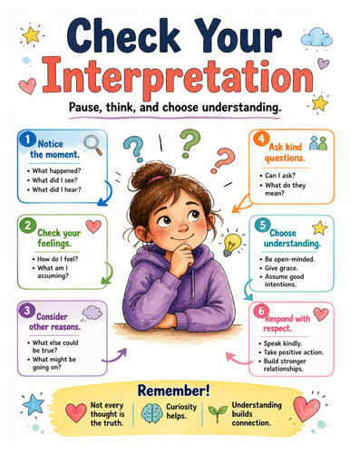 Check Your Interpretation I Educational Poster I Classroom Decor