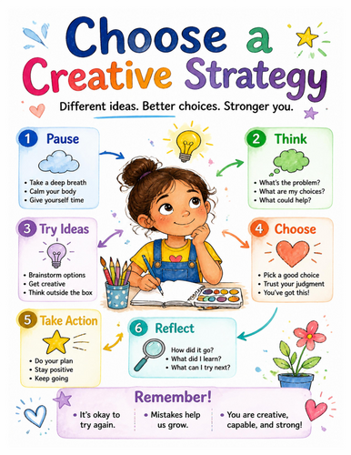 Choose a Creative Strategy I Educational Poster I Classroom Decor