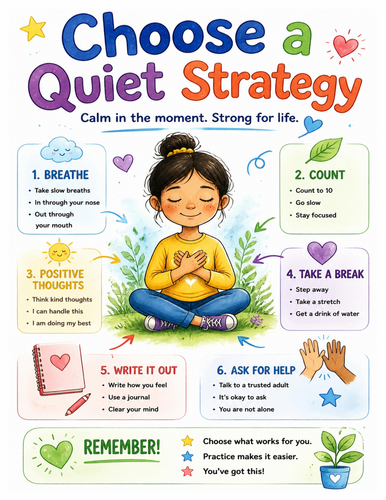 Choose a Quiet Strategy I Educational Poster I Classroom Decor
