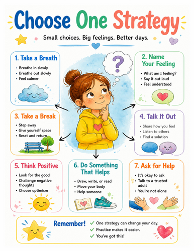 Choose One Strategy I Educational Poster I Classroom Decor