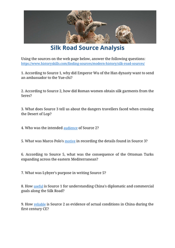 Silk Road Source Analysis Worksheet