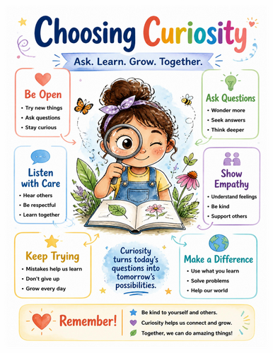 Choosing Curiosity I Educational Poster I Classroom Decor
