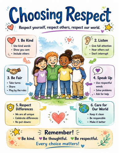 Choosing Respect I Educational Poster I Classroom Decor