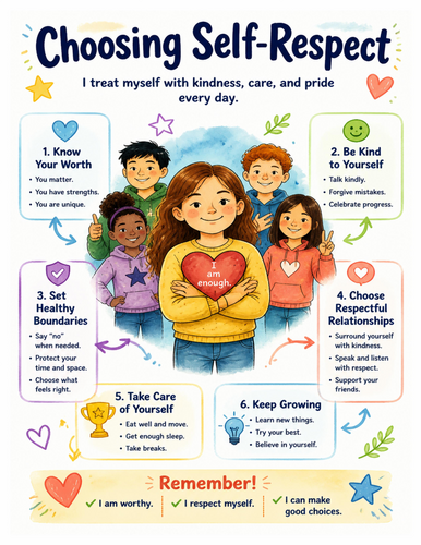 Choosing Self-Respect I Educational Poster I Classroom Decor