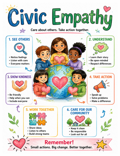 Civic Empathy I Educational Poster I Classroom Decor