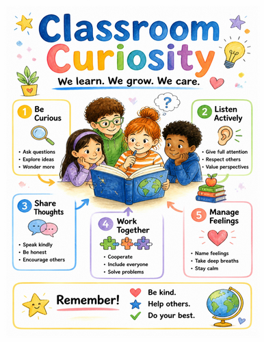 Classroom Curiosity I Educational Poster I Classroom Decor
