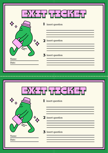 Groovy exit ticket