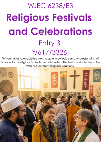 WJEC Entry 3 Religious Festivals and Celebrations Workbook | Unit 6238
