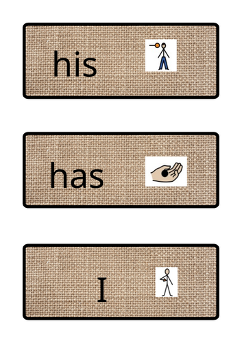 Year 1 Common Exception Word Display Flashcards | Neutral Hessian | Widget Symbols | KS1 English
